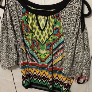 Beige by. eci- Shoulder Blouse